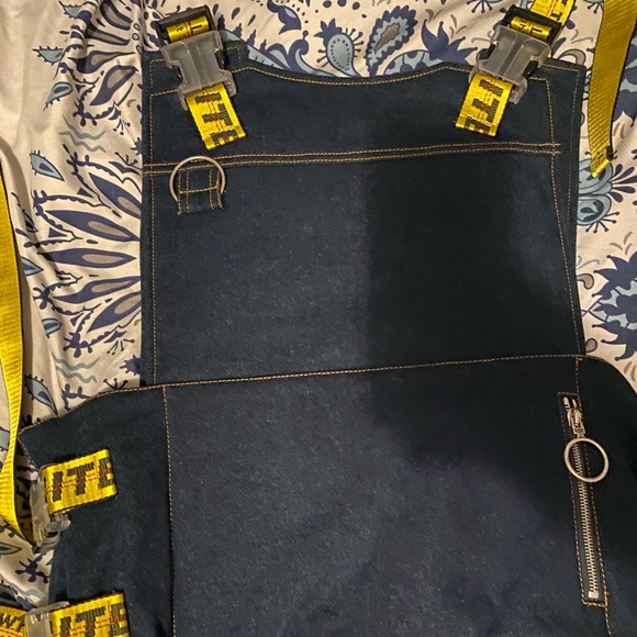 Logostrap denim New Off white C/0 Virgil Abloh dark blue vest